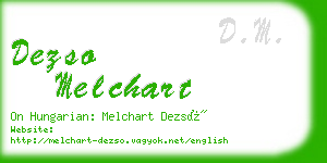 dezso melchart business card